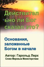 Icon image Действительно ли Бог сказал это?: Основания, заложенные Богом в начале (DGRST-Rus)